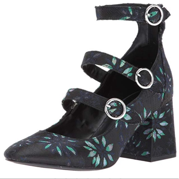 NIB Dazzle Brocade Tapestry Floral Mary Jane Pump - Picture 5 of 7